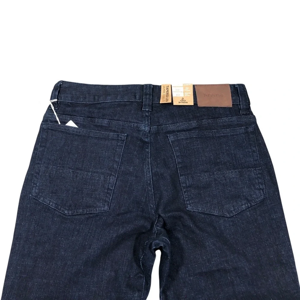 Prana Hillgard Slim Jeans Mens 30x32 Tapered Leg‎ 5 Pocket Rinse Wash Denim